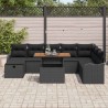 Salon de jardin avec coussins 7 pcs beige résine tressée 499230499230
