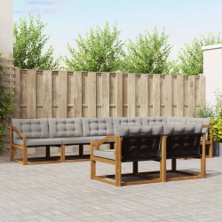 Ensemble de bar de jardin 9 pcs gris bois de pin massif 499292499292