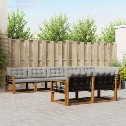 Ensemble de bar de jardin 9 pcs blanc bois de pin massif 499294499294