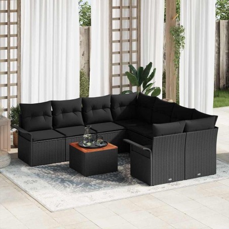 Salon de jardin avec coussins 7 pcs beige résine tressée 499324499324