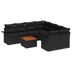 Salon de jardin avec coussins 7 pcs beige résine tressée 499324499324