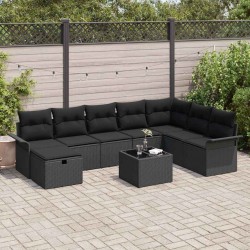 Salon de jardin avec coussins 7 pcs beige résine tressée 499326499326