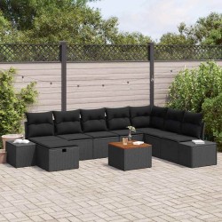 Salon de jardin avec coussins 7 pcs beige résine tressée 499329499329