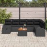 Salon de jardin avec coussins 7 pcs beige résine tressée 499363499363