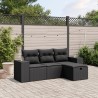 Salon de jardin avec coussins 7 pcs gris clair résine tressée 499388499388