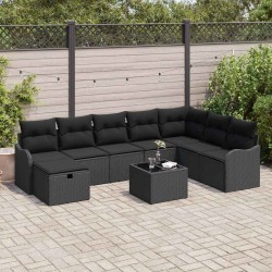 Salon de jardin avec coussins 7 pcs beige résine tressée 499392499392