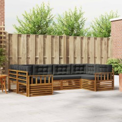 Ensemble de salle à manger pour jardin 7 pcs Gris clair 499635499635