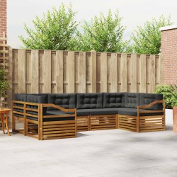 Ensemble de salle à manger pour jardin 9 pcs Gris polyrotin 499644499644