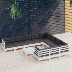 Salon de jardin 6 pcs avec coussins noir résine tressée 499758499758