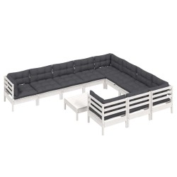 Salon de jardin 6 pcs avec coussins noir résine tressée 499758499758