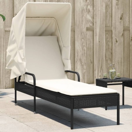 Salon de jardin 6 pcs avec coussins noir résine tressée 500133500133