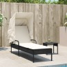 Salon de jardin 6 pcs avec coussins noir résine tressée 500133500133