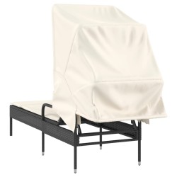 Salon de jardin 6 pcs avec coussins noir résine tressée 500133500133