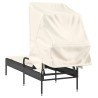 Salon de jardin 6 pcs avec coussins noir résine tressée 500133500133