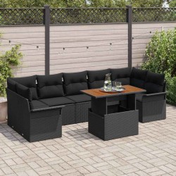Salon de jardin avec coussins 14 pcs gris résine tressée 500274500274
