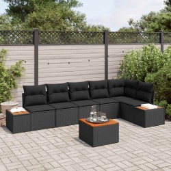 Salon de jardin avec coussins 14 pcs gris résine tressée 500285500285