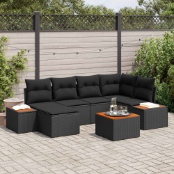 Salon de jardin avec coussins 14 pcs gris résine tressée 500288500288