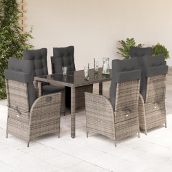 Ensemble de canapé de jardin avec coussin 13 pcs Noir et Crème 500388500388