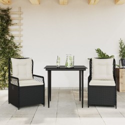 Ensemble de canapé de jardin avec coussin 12 pcs Noir et crème 500389500389