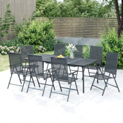 Ensemble de canapé de jardin avec coussin 11 pcs Noir et Crème 500423500423