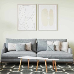 Ensemble de canapé de jardin avec coussin 10 pcs Beige et crème 500447500447