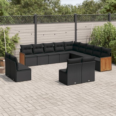 Salon de jardin 8 pcs avec coussins gris résine tressée 500629500629