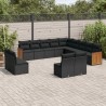 Salon de jardin 8 pcs avec coussins gris résine tressée 500629500629