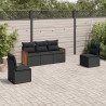 Ensemble à manger de jardin et coussins 7 pcs gris rotin 500770500770