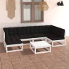 Ensemble de canapé de jardin avec coussin 9 pcs Noir polyrotin 500834500834