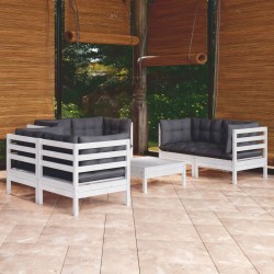 Ensemble de canapé de jardin avec coussin 9 pcs Noir polyrotin 500835500835
