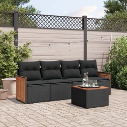 Ensemble à manger de jardin et coussins 7 pcs gris rotin 500839500839