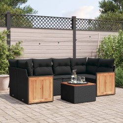 Salon de jardin 10 pcs avec coussins bois de pin imprégné 500855500855