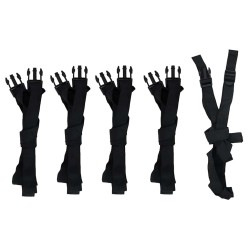 Salon de jardin 9 pcs avec coussins gris résine tressée 500932500932