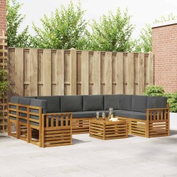 Ensemble à manger de jardin avec coussins 7 pcs Noir 501110501110