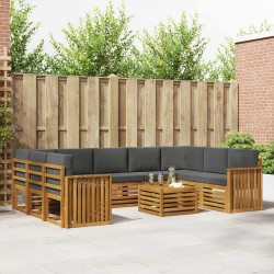 Ensemble à manger de jardin avec coussins 7 pcs Noir 501111501111