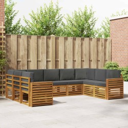 Salon de jardin 5 pcs avec coussins Aluminium Gris foncé 501174501174