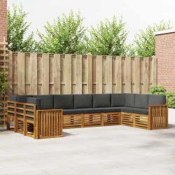 Ensemble à manger de jardin coussins 7pcs Noir Résine tressée 501251501251