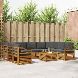 Ensemble à manger de jardin coussins 15 pcs Résine tressée Noir 501253501253