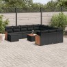 Salon de jardin 8 pcs avec coussins gris résine tressée 501342501342