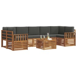 Salon de jardin 11 pcs avec coussins beige résine tressée 501353501353