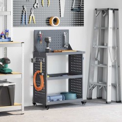 Salon de jardin 8 pcs avec coussins gris résine tressée 501798501798