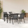 Salon de jardin 9 pcs avec coussins noir résine tressée 502330502330