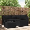 Salon de jardin 9 pcs avec coussins noir résine tressée 502499502499