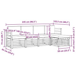 Ensemble de canapé de jardin 7 pcs Marron et Crème polyrotin 502675502675