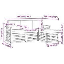 Ensemble de canapé de jardin 7 pcs Marron et Crème polyrotin 502676502676
