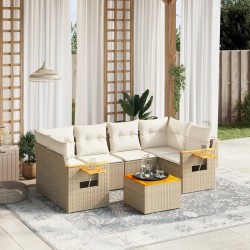 Ensemble de canapé de jardin 11 pcs Beige et Gris clair 502701502701