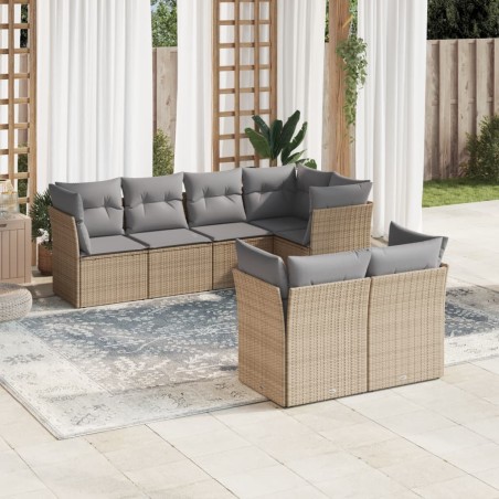 Ensemble de canapé de jardin 11 pcs Beige et Gris clair 502705502705