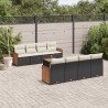 Ensemble de canapé de jardin 10 pcs Beige et Gris clair 502747502747