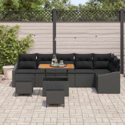 Ensemble de canapé de jardin avec coussin 9 pcs Gris 502757502757