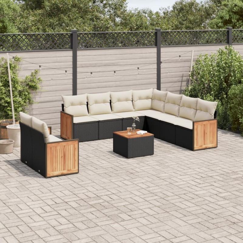 Ensemble de salle à manger pour jardin 6 pcs Beige et gris 502765502765